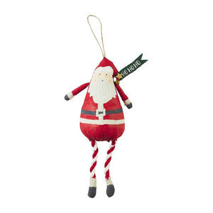 MUD PIE HO HO HOLIDAY SANTA ORNAMENT