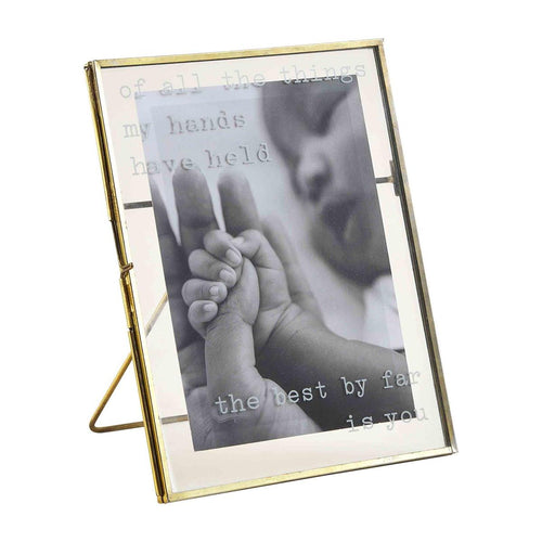 MUD PIE HANDS PRESSED GLASS 5X7 FRAME