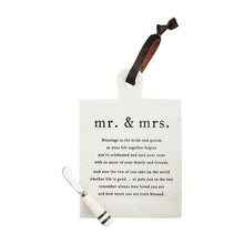 Load image into Gallery viewer, MUD PIE MR. &amp; MRS. BLESSING BOARD SET