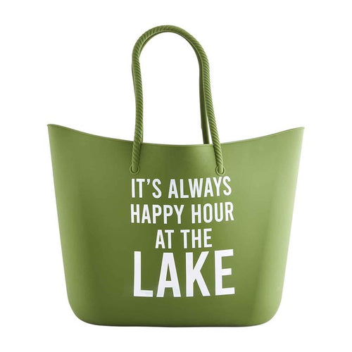 MUD PIE ITS ALWAYS LAKE SILICONE TOTE