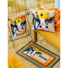 Load image into Gallery viewer, EVERGREEN FALL COW OUTDOOR PILLOW COVER