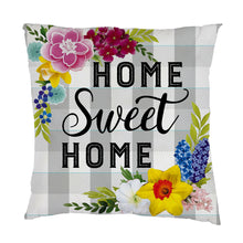 Load image into Gallery viewer, Evergreen Home Sweet Home Plaid Interchangeable Pillow Cover