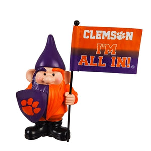 Clemson University Flag Holder Gnome