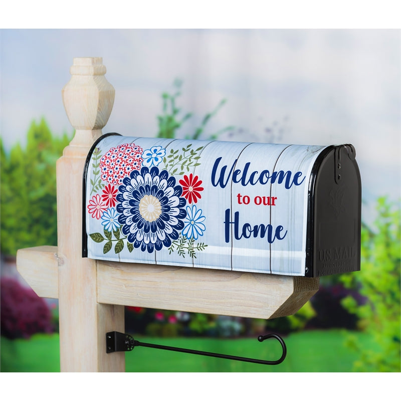 EVERGREEN AMERICAN FLORAL MAILBOX COVER