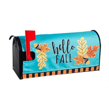 Evergreen Hello Fall Leaves Mailbox Cover