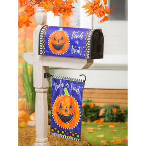 Evergreen Patterned Jack-o-Lantern Mailbox Cover