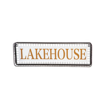 Load image into Gallery viewer, Evergreen Outdoor Metal Lakehouse Sign