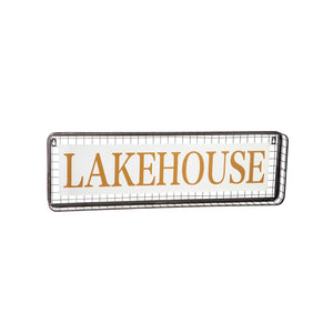 Evergreen Outdoor Metal Lakehouse Sign