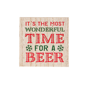 EVERGREEN CHRISTMAS BOTTLE OPENER COASTER