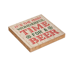 EVERGREEN CHRISTMAS BOTTLE OPENER COASTER