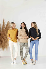 Load image into Gallery viewer, MUD PIE TAUPE RANDI WAFFLE SWEATER