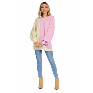 MUD PIE PINK MAPLE OVERSIZED SWEATER