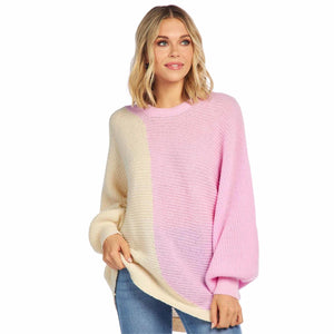 MUD PIE PINK MAPLE OVERSIZED SWEATER