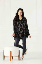 Load image into Gallery viewer, MUD PIE SCOTTIE PRINTED SWEATER BLACK