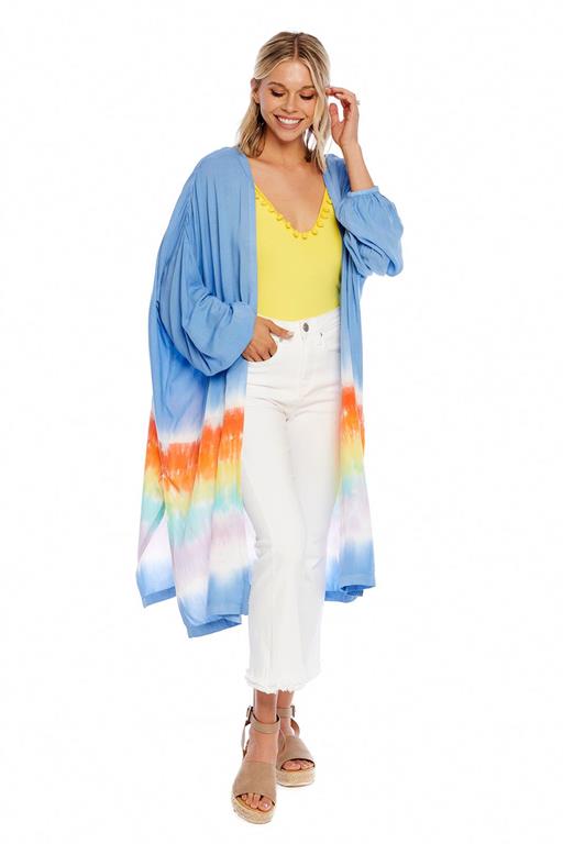 MUD PIE TUSCANY KIMONO BLUE