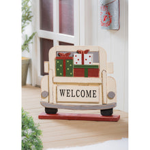 Load image into Gallery viewer, EVERGREEN 21.5&quot;H WOODEN TRUCK WELCOME OUTDOOR SIGN