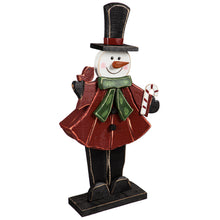 Load image into Gallery viewer, EVERGREEN 31.5&quot;H WOODEN SNOWMAN GARDEN SIGN