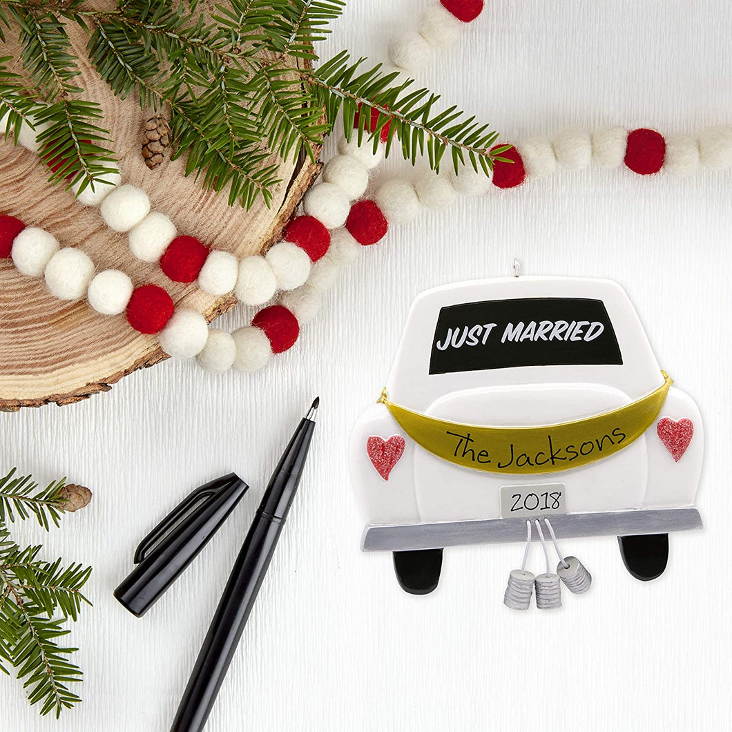Hallmark Just Married Personalized Ornament
