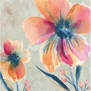 EVERGREEN PEACH FLORAL DREAM LUNCHEON NAPKINS