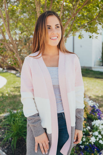 Simply Southern Pink Stripe Cardigan