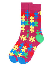 Load image into Gallery viewer, Parquet Men&#39;s Autism Awareness Novelty Socks