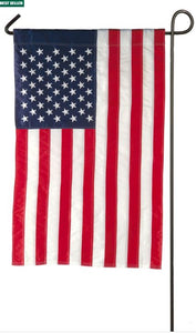 Evergreen American Flag Garden Applique Flag