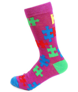 Parquet Ladies Autism Awareness Novelty Crew Socks