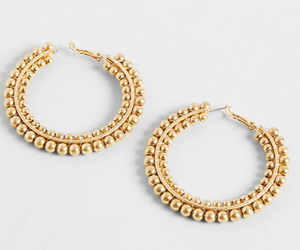 COCO & CARMEN BEAD PARTY HOOP EARRINGS