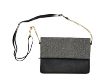 Load image into Gallery viewer, MAINSTREET COLLECTION - BLACK CLUTCH CROSSBODY