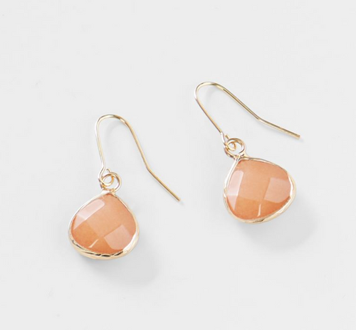 COCO & CARMEN CORAL BLING POP STONE EARRINGS