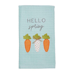 MUD PIE CARROTS EASTER WAFFLE TOWEL