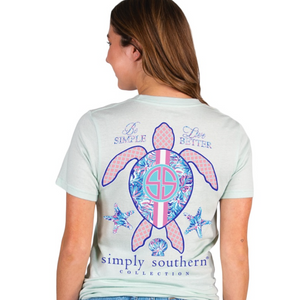 SIMPLY SOUTHERN COLLECTION YOUTH SAVE LEAVES BREEZE SHORT SLEEVE T-SHIRT