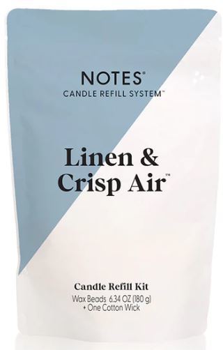 Notes Candle Refill Linen & Crisp Air