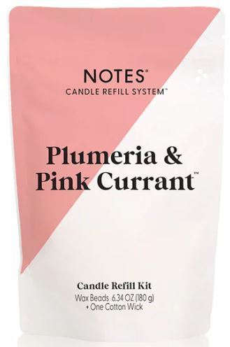 Notes Candle Refill Plumeria & Pink Currant