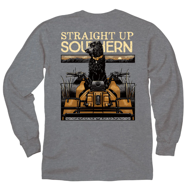 STRAIGHT UP SOUTHERN BOYKIN 4 WHEELER LONG SLEEVE T-SHIRT