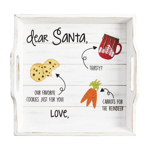 MUD PIE DEAR SANTA CUSTOMIZABLE WOOD TRAY