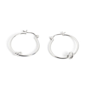 Whispers Silver Knot Earrings