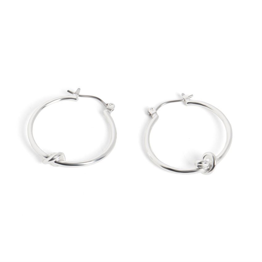 Whispers Silver Knot Earrings