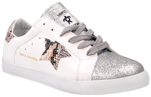 SIMPLY SOUTHERN COLLECTION FANCY LIKE SNEAKERS - SILVER