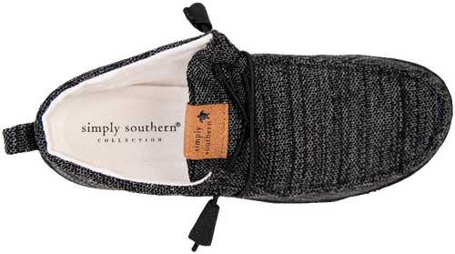 SIMPLY SOUTHERN COLLECTION DARK HEATHER GRAY SLIPON SHOES