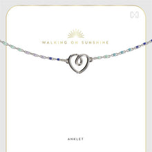 Load image into Gallery viewer, COCO &amp; CARMEN BLUES CHARM ANKLET - HEART