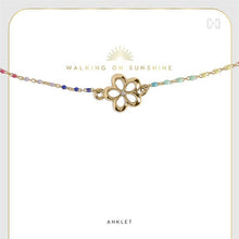 Load image into Gallery viewer, COCO &amp; CARMEN RAINBOW CHARM ANKLET - FLOWER