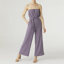 Load image into Gallery viewer, COCO &amp; CARMEN SHARMA STRAPLESS GAUZE ROMPER - DUSTY PLUM