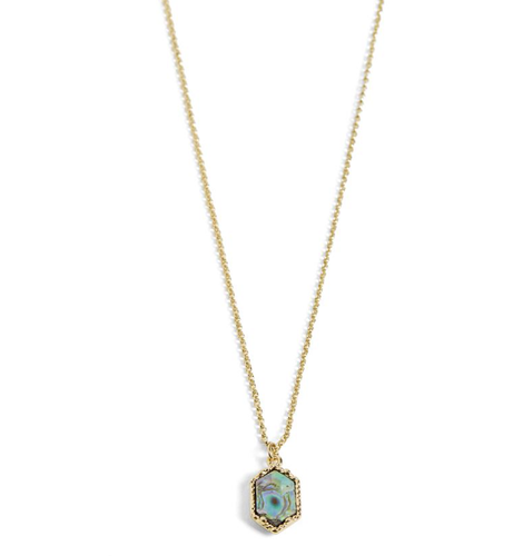 WHISPERS ABALONE HEXAGON NECKLACE