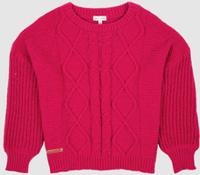 Load image into Gallery viewer, SIMPLY SOUTHERN COLLECTION PREPPY SWEATER - RASPBERRY