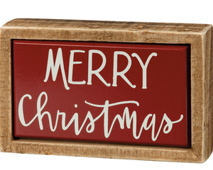 PRIMITIVES BY KATHY MERRY CHRISTMAS MINI WOOD SIGN