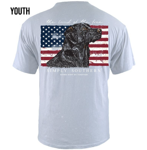 SIMPLY SOUTHERN COLLECTION YOUTH FLAG MIST SHORT SLEEVE T-SHIRT