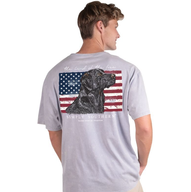 SIMPLY SOUTHERN COLLECTION MEN'S FLAG MIST SHORT SLEEVE T-SHIRT