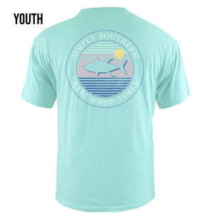 SIMPLY SOUTHERN COLLECTION YOUTH FISH HAZE SHORT SLEEVE T-SHIRT