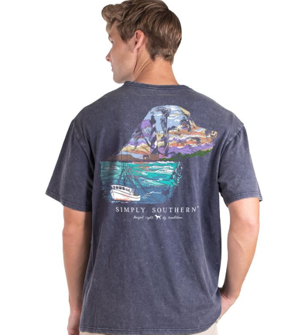 SIMPLY SOUTHERN COLLECTION MEN'S LIGHTHOUSE SHORT SLEEVE T-SHIRT